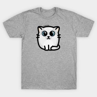 Chonky Boi - White Kitty (Blue Eyes) T-Shirt